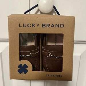 Brown crib loafers baby size 4